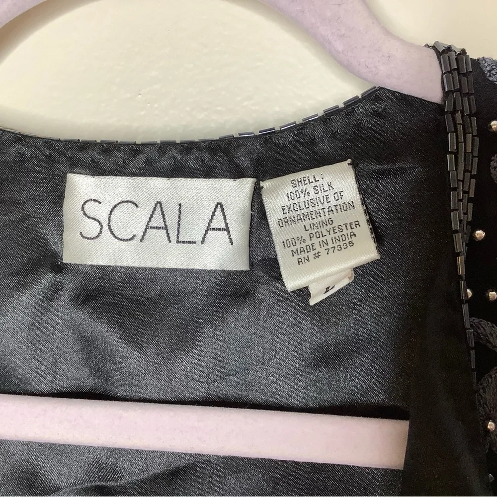 < Vintage SCALA Beaded Jacket size Large > - Picture 3 of 8